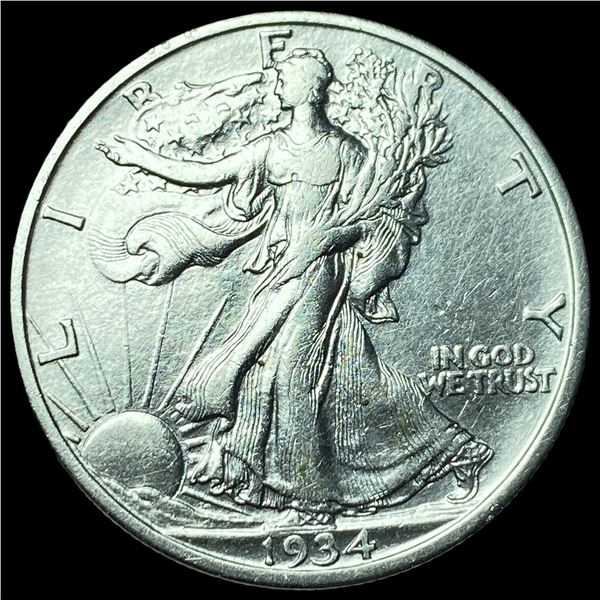 1934-S Silver Walking Liberty Half Dollar CLOSELY UNCIRCULATED