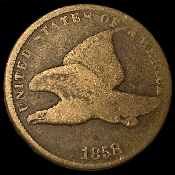 1858 Copper-Nickel Flying Eagle Cent NICELY CIRCULATED