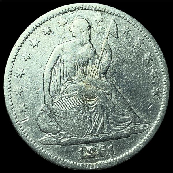 1861-S Silver Half Dollar CLOSELY UNCIRCULATED