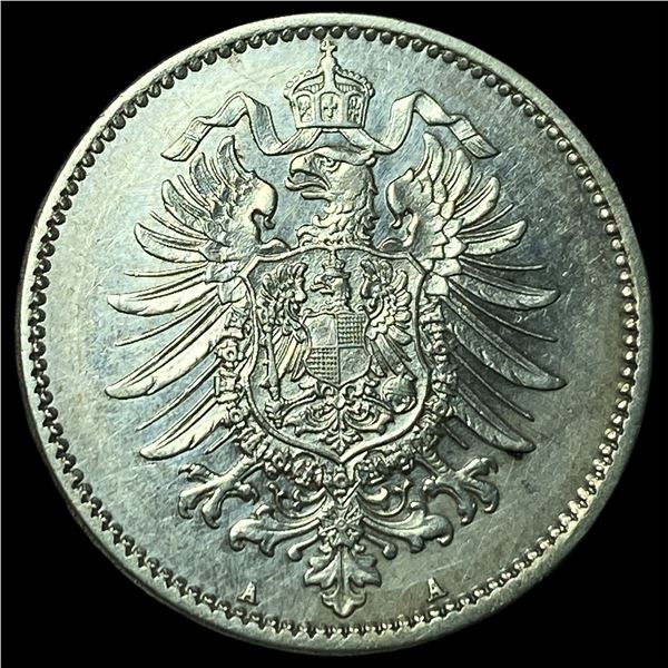 1875-A Silver 1 Mark Germany UNCIRCULATED