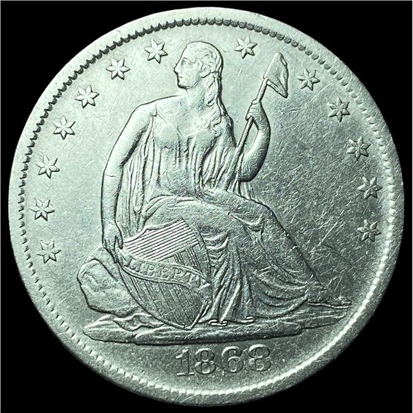 1868-S Silver Half Dollar CLOSELY UNCIRCULATED
