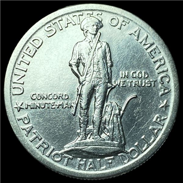 1925 Silver Lexington-Concord Half Dollar CLOSELY UNCIRCULATED