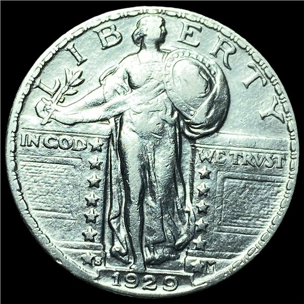 1929-S Silver Standing Liberty Quarter CHOICE AU