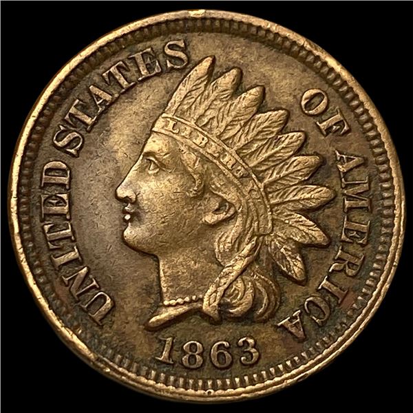 1863 Copper-Nickel Indian Head Cent NEARLY UNCIRCULATED