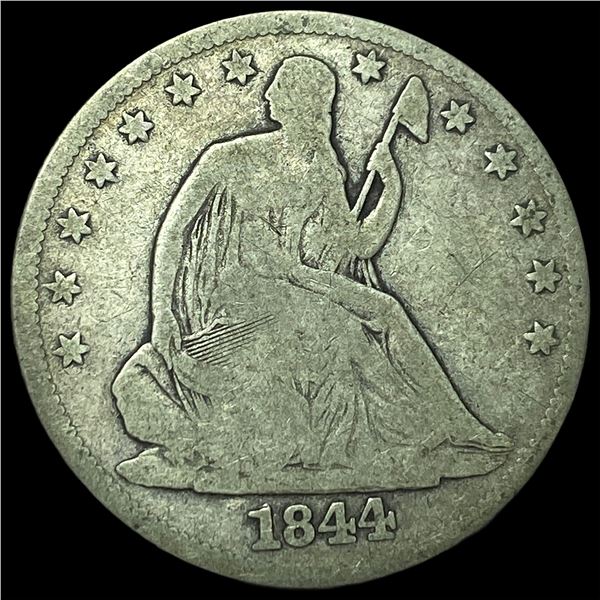 1844 Silver Half Dollar (Seated Liberty) NICELY CIRCULATED