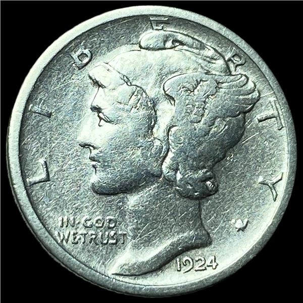 1924-S Silver Mercury Dime CLOSELY UNCIRCULATED