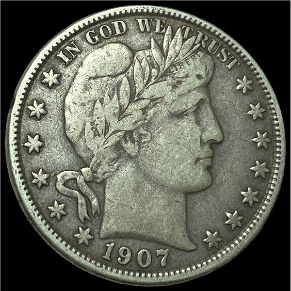 1907-O Silver Barber Half Dollar NEARLY UNCIRCULATED