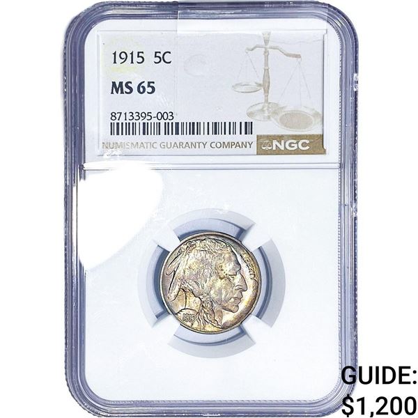 1915 Buffalo Nickel NGC MS65