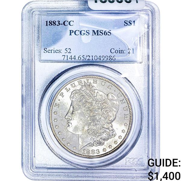1883-CC $10 Gold Eagle PCGS MS65