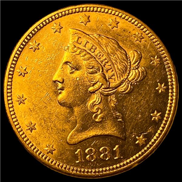 1881-S Gold $10 Liberty Head Eagle CHOICE BU