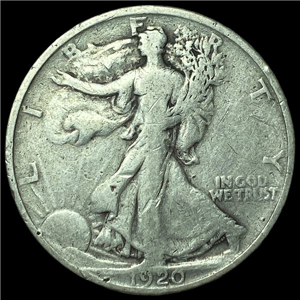 1920-P Silver Walking Liberty Half Dollar LIGHTLY CIRCULATED