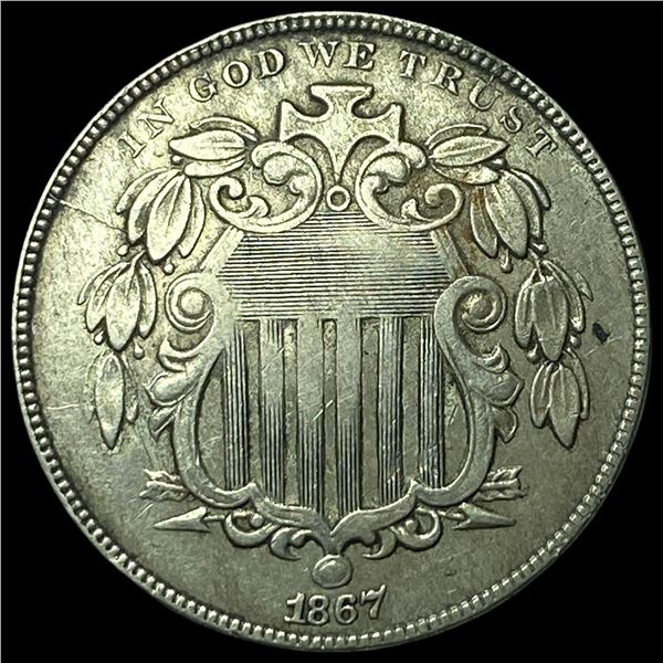 1867 Shield Nickel CLOSELY UNCIRCULATED