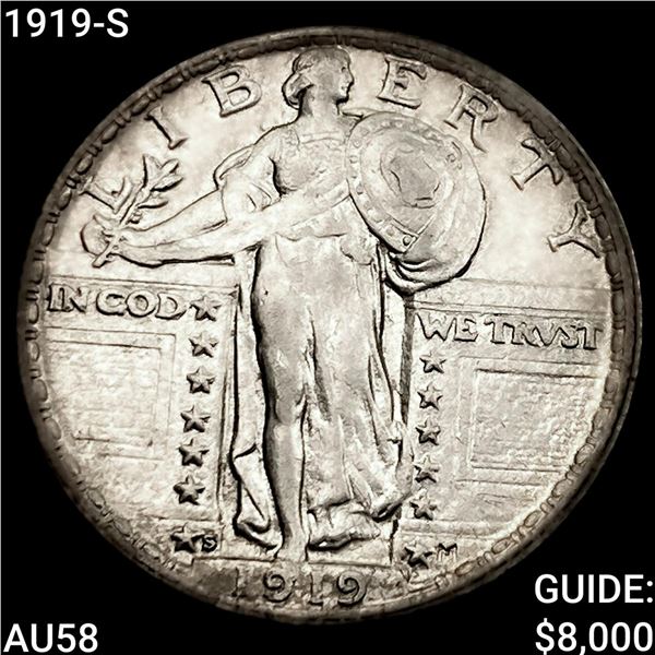 1919-S Standing Liberty Quarter CHOICE AU