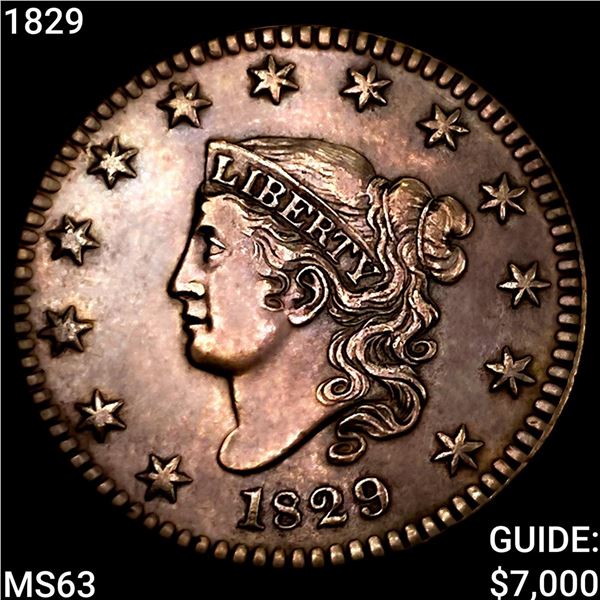 1829 Coronet Head Large Cent CHOICE BU