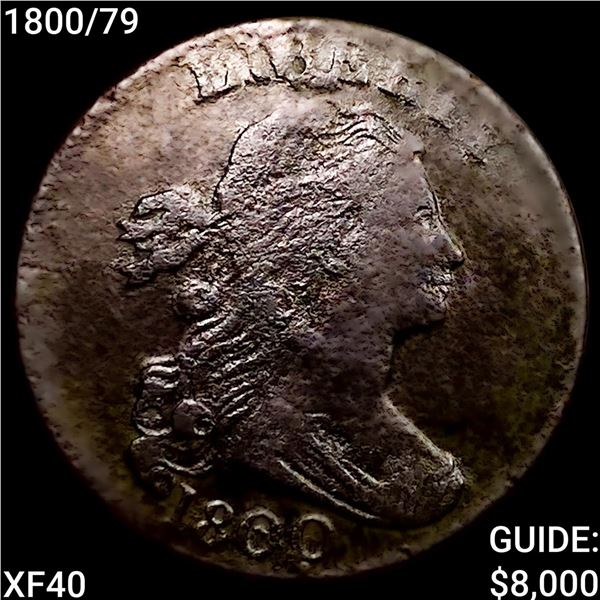 1800/79 Draped Bust Large Cent NEARLY UNCIRCULATED