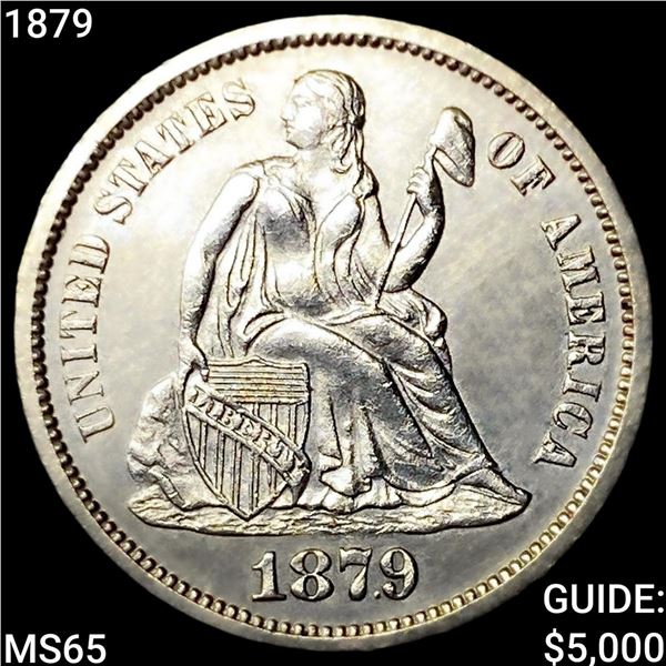 1879 Seated Liberty Dime GEM BU