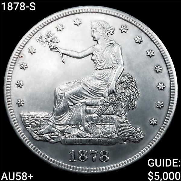 1878-S Silver Trade Dollar CHOICE AU+