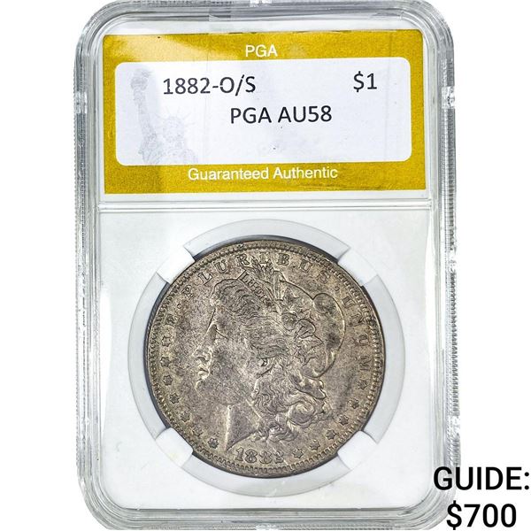 1882-O/S Morgan Silver Dollar PGA AU58