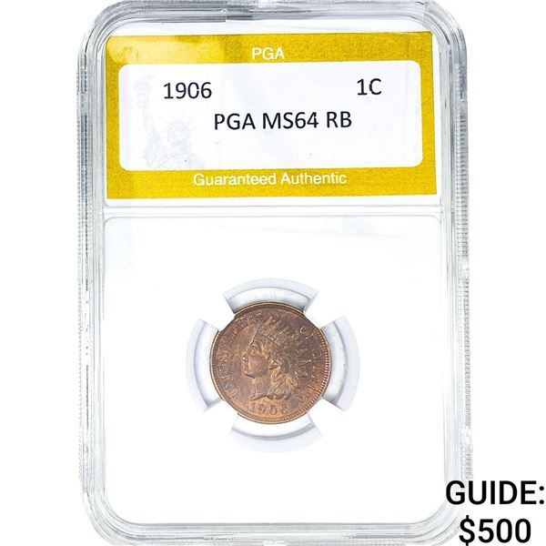 1906 Indian Head Cent PGA MS64 RB