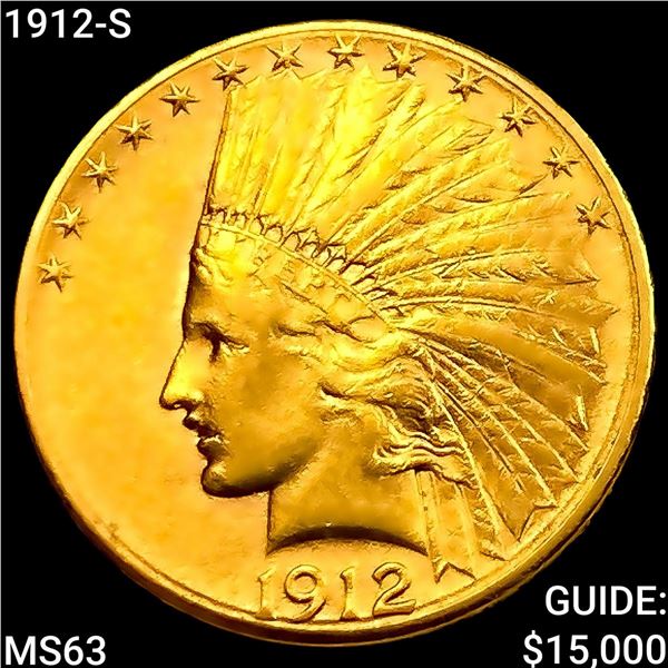1912-S $10 Gold Eagle CHOICE BU