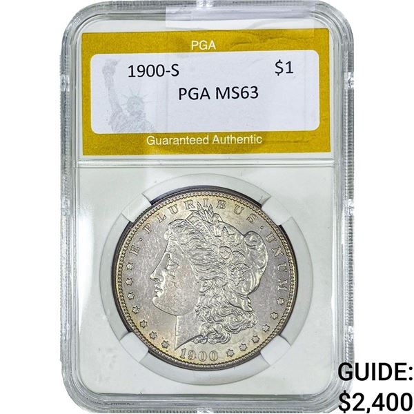1900-S Morgan Silver Dollar PGA MS63