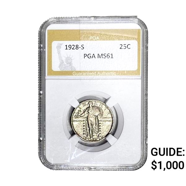 1928-S Standing Liberty Quarter PGA MS61