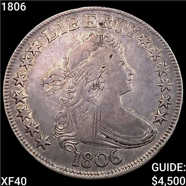 1806 Draped Bust Half Dollar NEARLY UNCIRCULATED