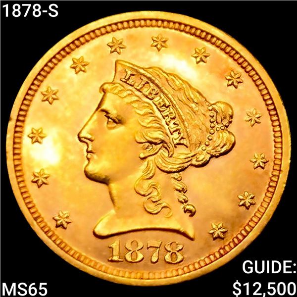 1878-S $2.50 Gold Quarter Eagle GEM BU