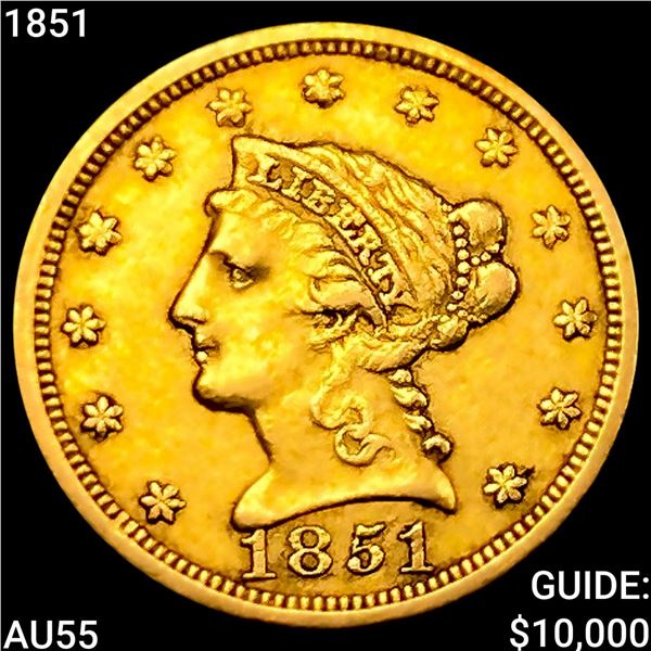 1851 $2.50 Gold Quarter Eagle HIGH GRADE