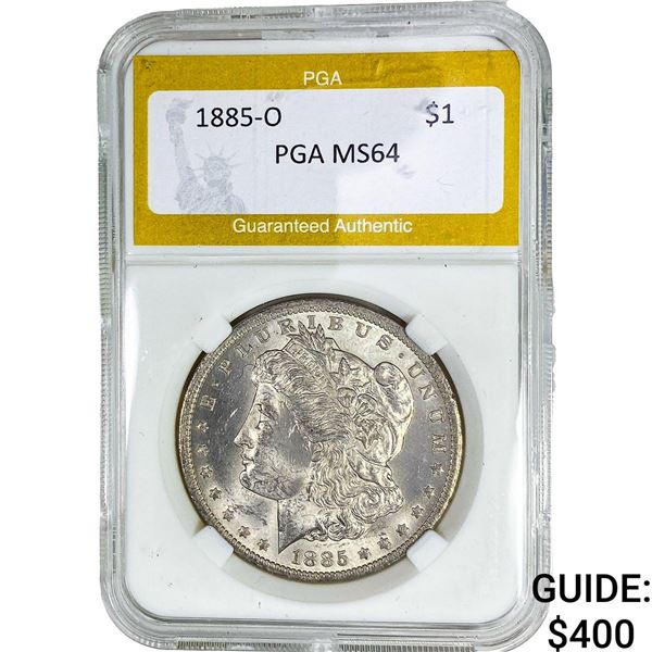 1885-O Morgan Silver Dollar PGA MS64
