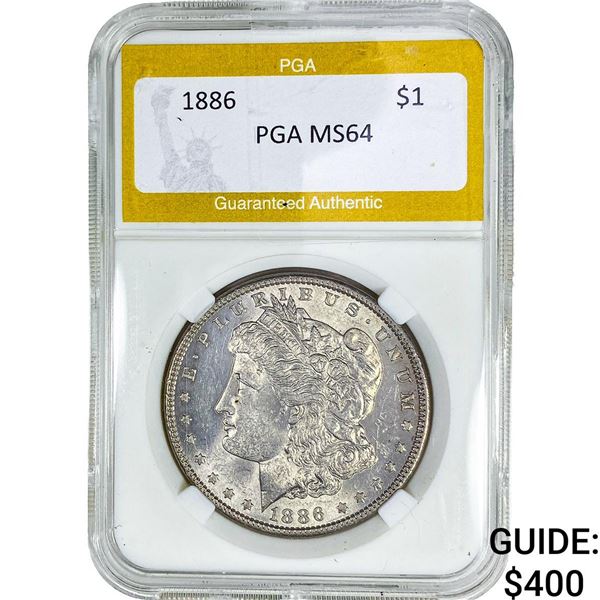 1886 Morgan Silver Dollar PGA MS64