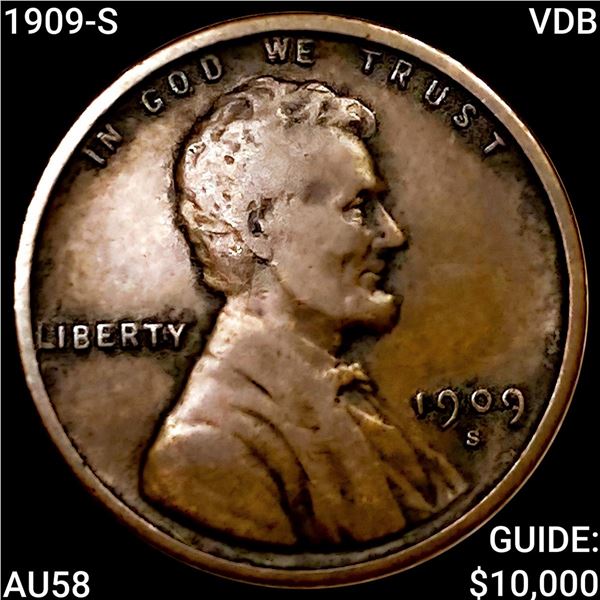 1909-S VDB Wheat Cent CHOICE AU