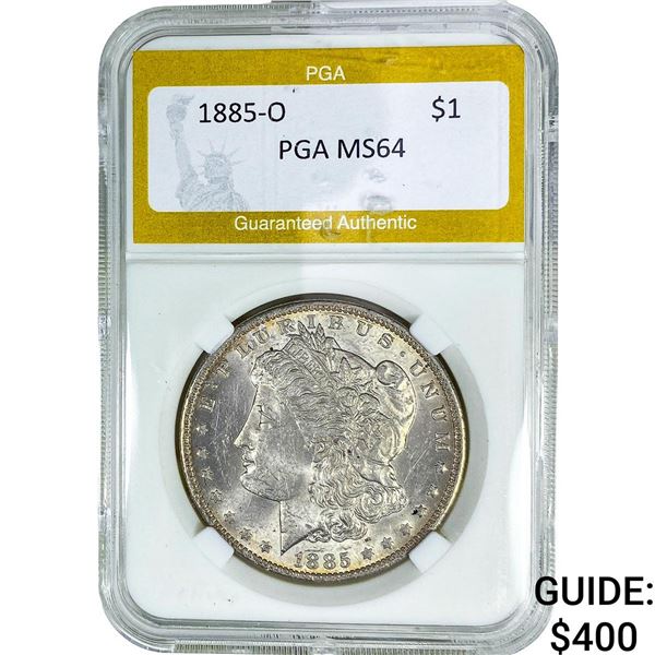 1885-O Morgan Silver Dollar PGA MS64