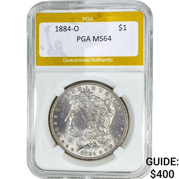 1884-O Morgan Silver Dollar PGA MS64