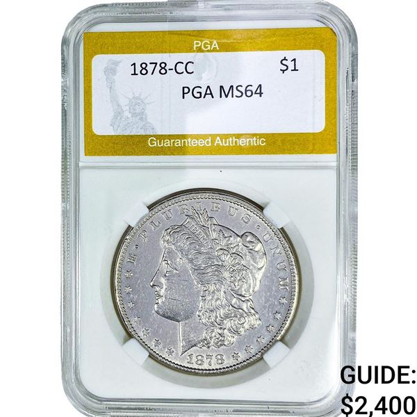 1878-CC Morgan Silver Dollar PGA MS64
