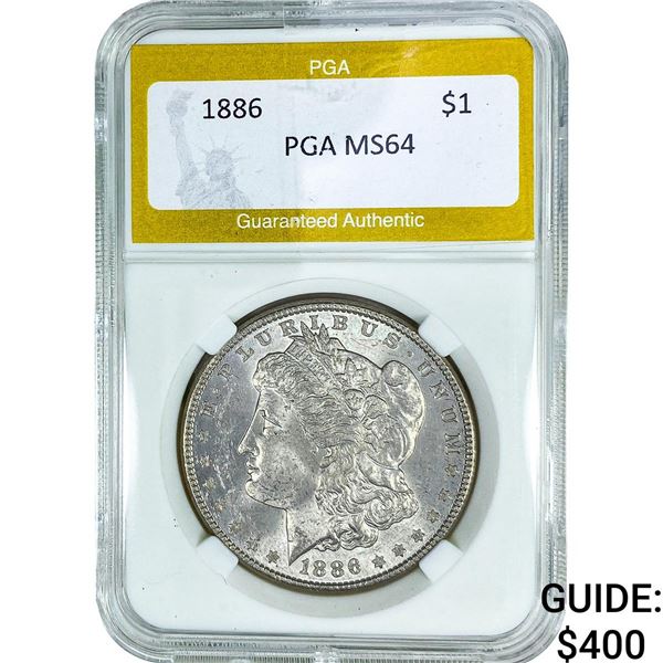 1886 Morgan Silver Dollar PGA MS64