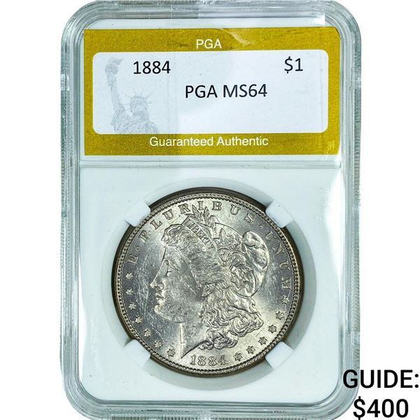 1884 Morgan Silver Dollar PGA MS64