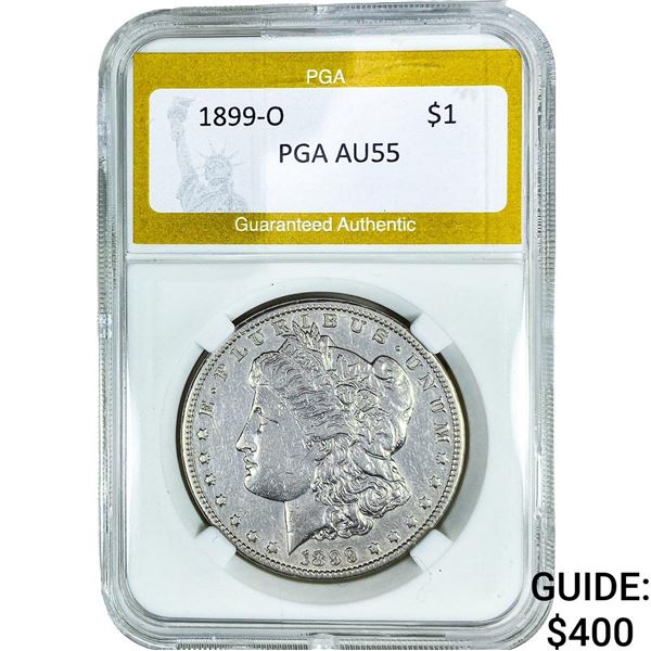 1899-O Morgan Silver Dollar PGA AU55
