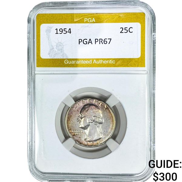 1954 Washington Silver Quarter PGA PR67