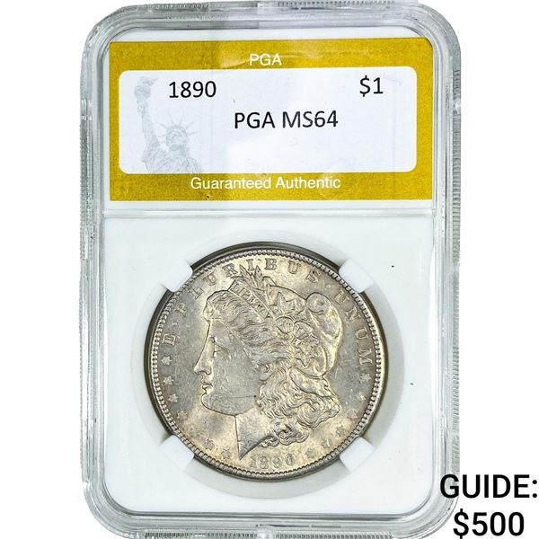 1890 Morgan Silver Dollar PGA MS64