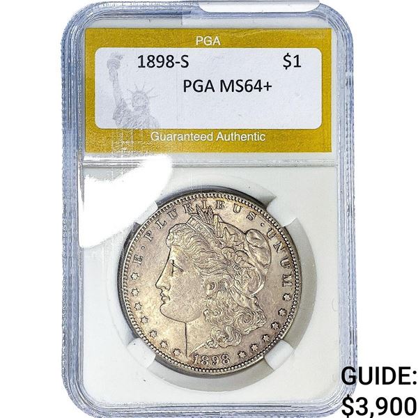 1898-S Morgan Silver Dollar PGA MS64+