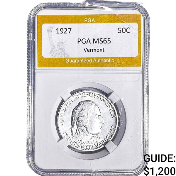 1927 Vermont Half Dollar PGA MS65