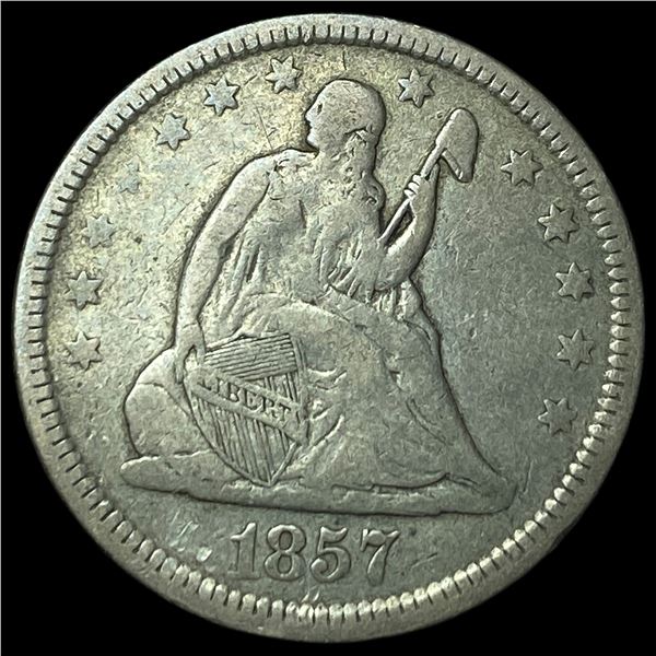 1857 Seated Liberty Quarter LIGHTLY CIRCULATED