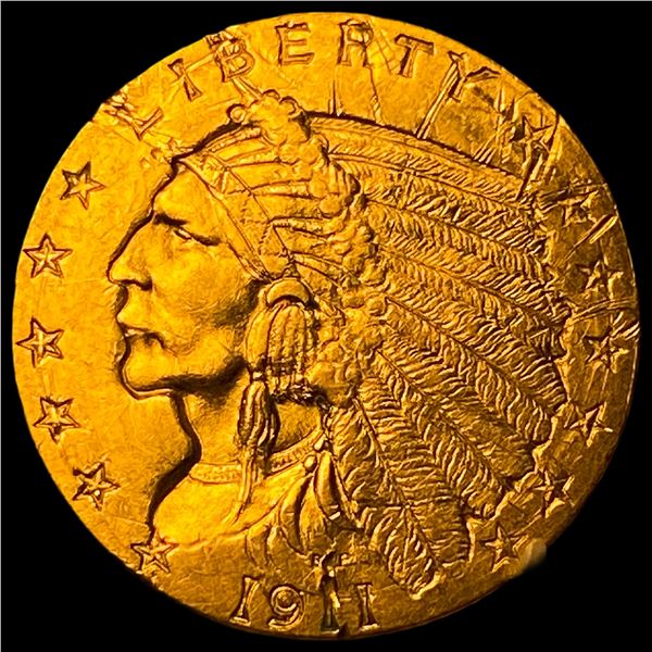 1911 Indian Head Gold $2.50 Quarter Eagle UNCIRCULATED