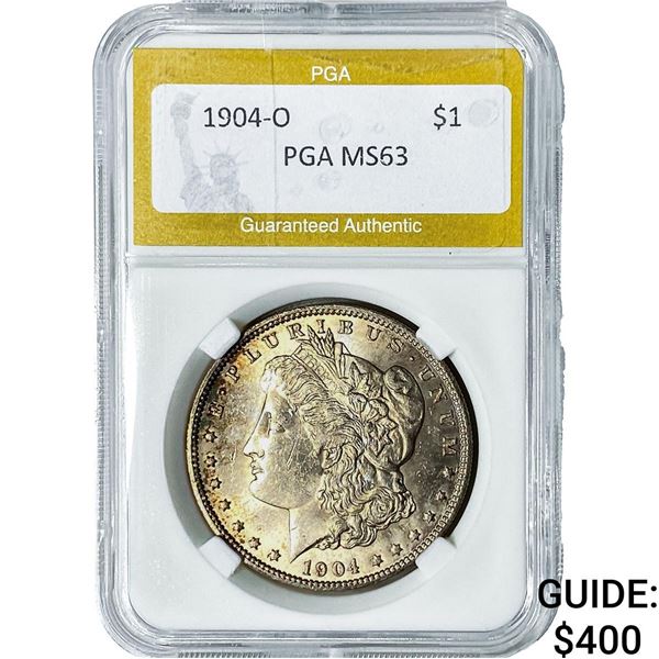 1904-O Morgan Silver Dollar PGA MS63