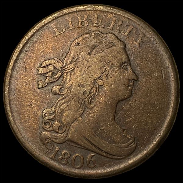 1806 Draped Bust Half Cent NEARLY UNCIRCULATED