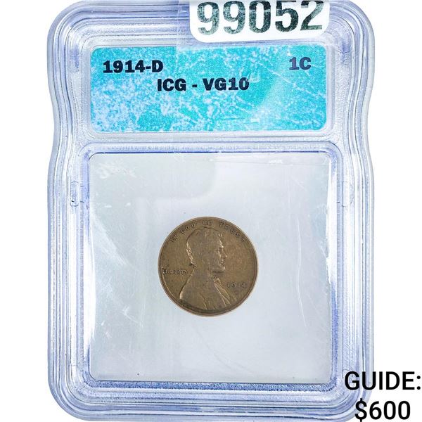 1914-D Wheat Cent ICG VG10