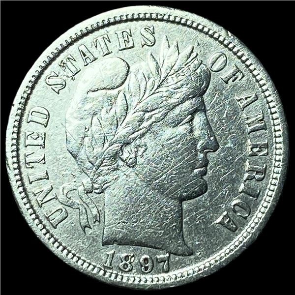 1897-S Silver Barber Dime CLOSELY UNCIRCULATED