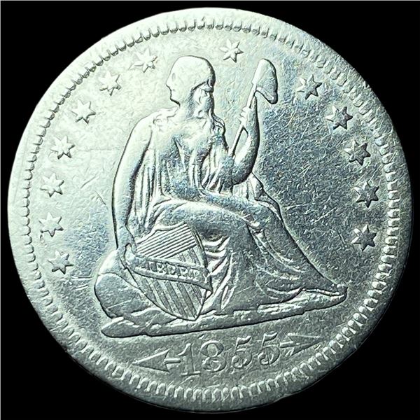 1855 Arrows Seated Liberty Quarter CLOSELY UNCIRCULATED