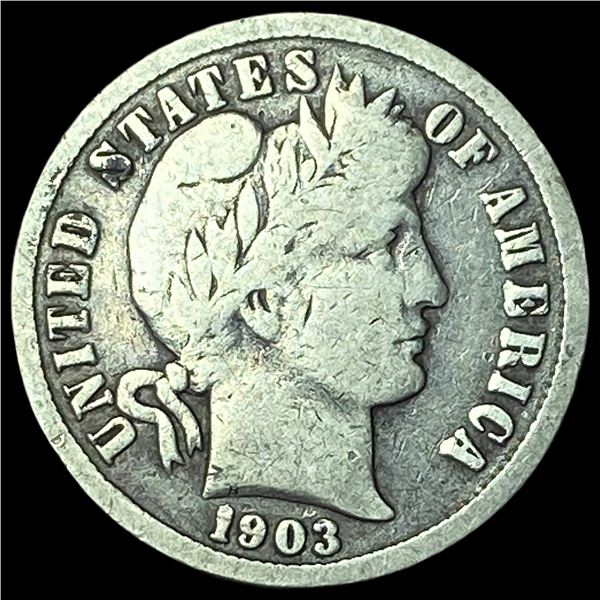 1903-O Silver Barber Dime LIGHTLY CIRCULATED
